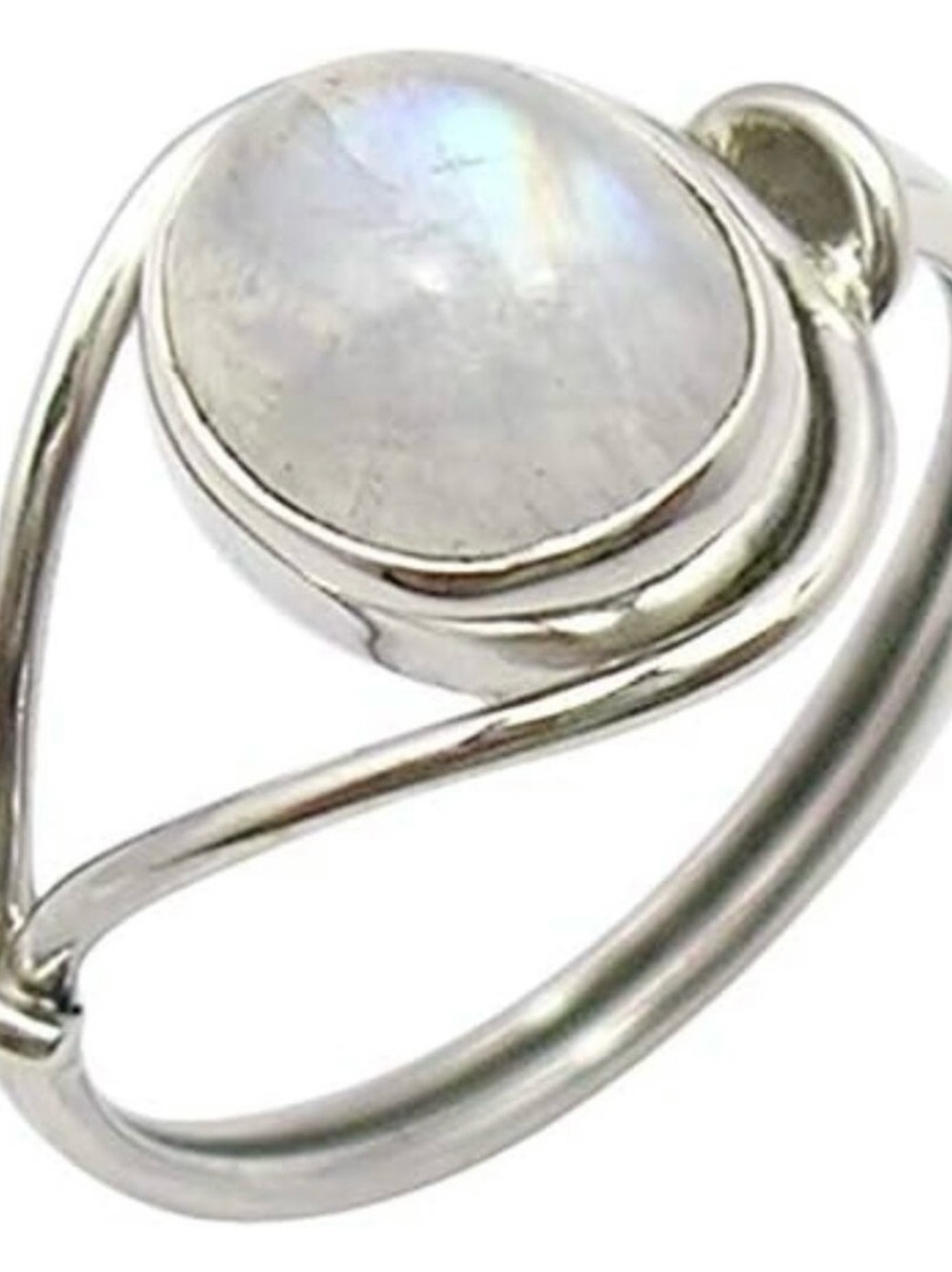 Sterling Silver Moonstone Ring - White Moonstone